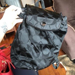 Black coach backpack